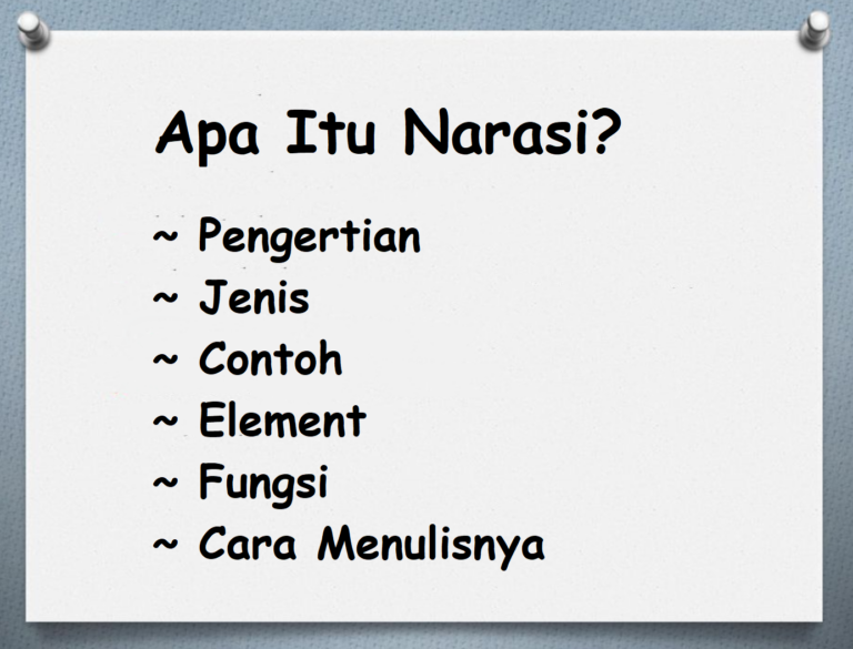 Narasi Adalah Pengertian Jenis Contoh Element Dan Fungsinya