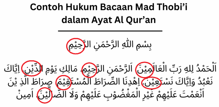 Hukum Bacaan Mad Thobii Jenis Dan Contohnya Dalam Al Qur An